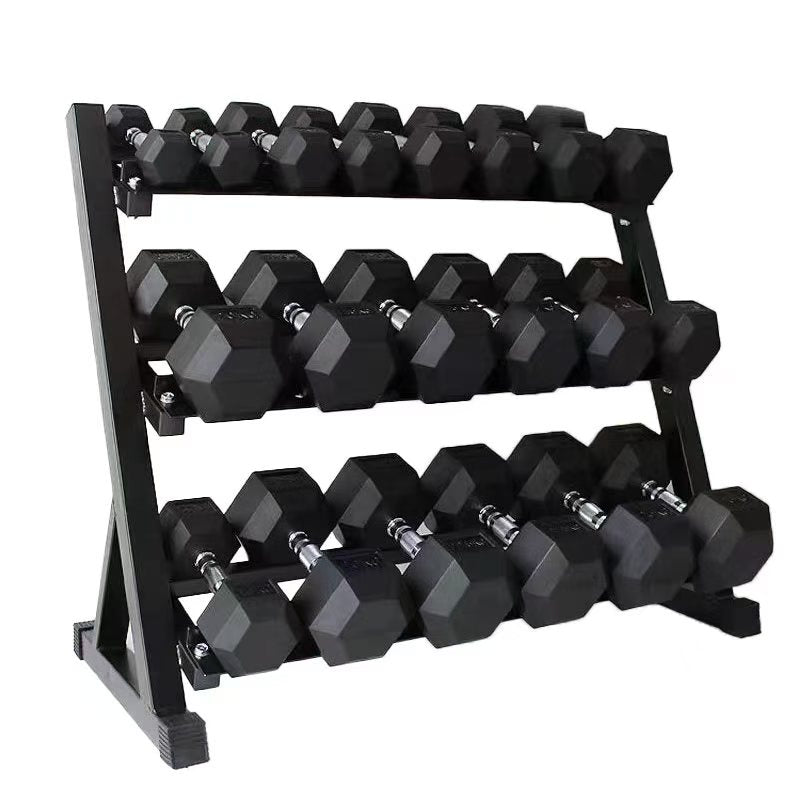 550Lbs Dumbbell Set with a Triple-stage Rack