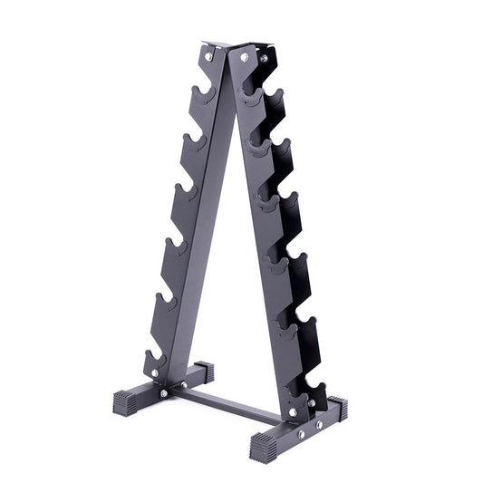 5-30Lbs  Rubber Dumbbell Set with A-Frame Stand